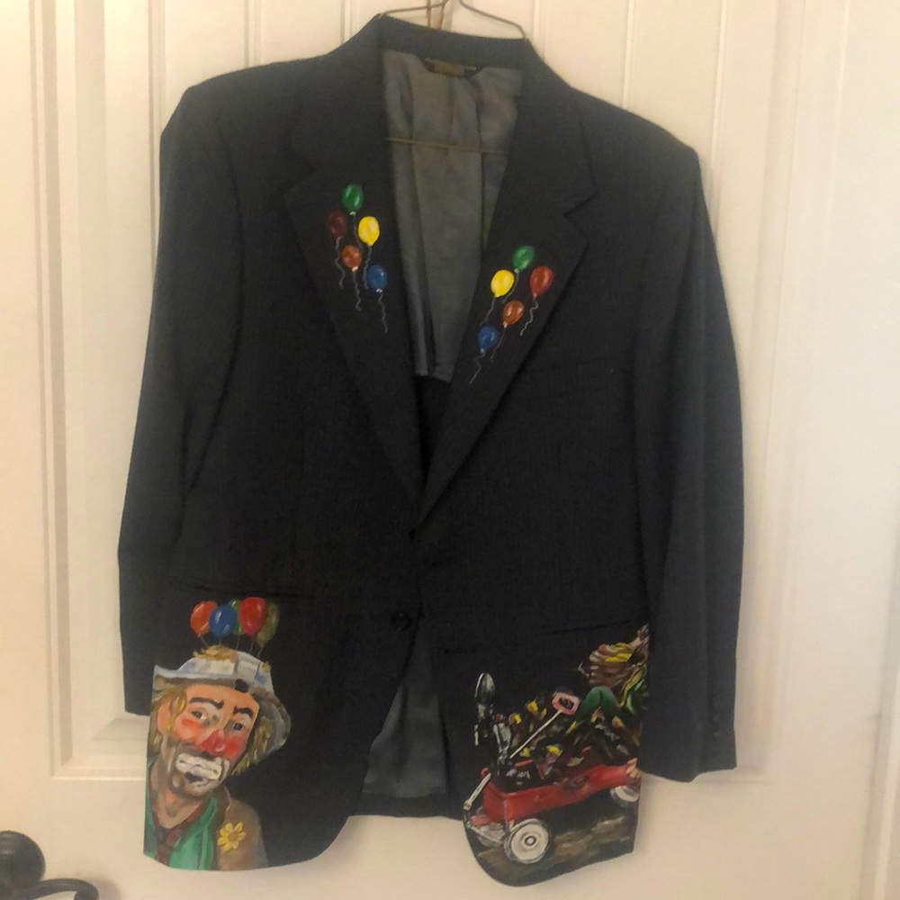 Hand painted Emmett Kelly the Clown Jacket